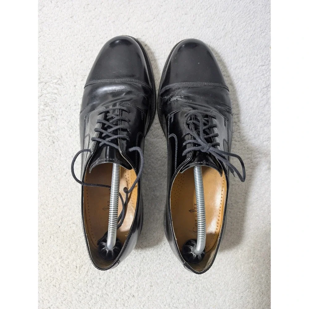 Cole Haan Dress Shoes Men 11.5‎ Black Leather Cap Toe Derby 08330 FH13